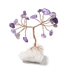 Natural Amethyst Chips Tree of Life Decorations DJEW-P022-01B-01-1