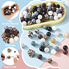 80Pcs Food Grade Eco-Friendly Silicone Focal Beads SIL-TA0002-66-5