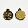 Antique Bronze Plated Alloy Rhinestone Charms ALRI-J152-J-NF-1
