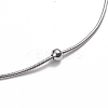 Tarnish Resistant 304 Stainless Steel Round Snake Chain Anklets LS-AJEW-G024-13P-3
