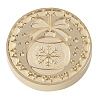 Christmas Series Wax Seal Brass Stamp Head AJEW-M037-01G-12-2