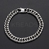 Men's 201 Stainless Steel Cuban Link Chain Necklaces NJEW-T012-01A-51-S-2