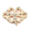 Brass Laser Cut Clover Connector Charms KK-U028-07G-1