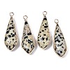 Natural Dalmatian Jasper Pendants G-S359-319C-1