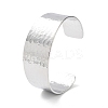 Rack Plating Brass Open Wide Cuff Bangles for Women BJEW-D032-06P-1