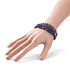 5Pcs 5 Style Natural Lapis Lazuli(Dyed) & Synthetic Hematite & Seed Beaded Stretch Bracelets Set BJEW-JB08831-3