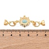 Brass Micro Pave Clear Cubic Zirconia Fold Over Clasps KK-P291-11G-3