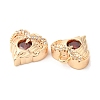 Brass & Glass & Cubic Zirconia Charms KK-G468-54G-02-2