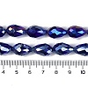 Transparent Electroplate Glass Beads Strands EGLA-N013-T4mm-B07-4