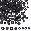 143Pcs 2 Sizes Natural Black Onyx(Dyed & Heated) Beads G-AR0005-03-1