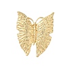 Butterfly Alloy Open Cuff Rings for Women RJEW-U006-06A-G-3