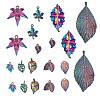20Pcs 10 Style Rainbow Color Alloy Pendants PALLOY-SZ0001-31-1