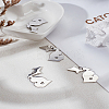 4Pcs 201 Stainless Steel Pendants STAS-LP0004-43-1