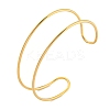 Ion Plating(IP) Hollowed 304 Stainless Steel Cuff Bangles for Women Men BJEW-P331-02G-1