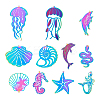 22Pcs 11 Styles Stainless Steel Etched Metal Embellishments Pendants STAS-HS0001-52-1
