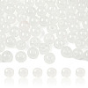2 Strands Baking Paint Imitation Jade Glass Round Bead Strands DGLA-FS0001-20B-1