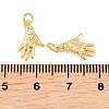 Brass Micro Pave Cubic Zirconia Charms KK-F927-26G-3