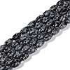 Natural Snowflake Obsidian Beads Strands G-K362-I16-06-1