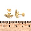 Bees Brass Micro Pave Clear Cubic Zirconia Stud Earrings EJEW-A135-08G-5