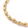 Ion Plating(IP) 304 Stainless Steel Oval Ball Chain Bracelets for Women BJEW-C046-01G-2