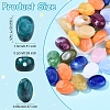20Pcs Oval Imitation Gemstone Acrylic Beads OACR-YW0002-48-3