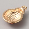 Alloy Enamel Pendant Rhinestone Setting ENAM-WH0050-08G-01-2