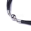 Waxed Cord Lariat Necklaces NJEW-L169-01B-3