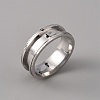201 Stainless Steel Grooved Finger Ring Settings STAS-WH0027-26F-P-1