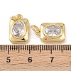 Brass Micro Pave Cubic Zirconia Pendants KK-G544-26G-3