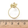 Brass Micro Pave Cubic Zirconia Adjustable Finger Rings for Women RJEW-K307-01G-23-2