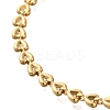 Ion Plating(IP) 304 Stainless Steel Heart Link Bracelets for Women BJEW-H613-03G-2