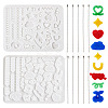 DIY Heart Pendant Silicone Molds & Iron Pendant Making Kits DIY-TA0011-01-1