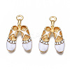 Rack Plating Alloy Enamel Pendants LS-ENAM-T011-130B-2