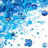 Transparent Spray Paint & Baking Paint Crackle Glass Beads GLAA-TA0003-45-3