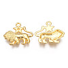 Golden Plated Alloy Pendant Rhinestone Settings PALLOY-WH0067-15G-05-2