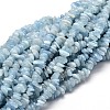 Natural Aquamarine Chip Beads Strands G-E271-96-2