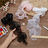 3M 3 Colors Polyester Pleated Lace Trim with Imitation Pearl OCOR-AR0001-82-3