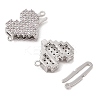 Brass Micro Pave Clear Cubic Zirconia Hook and S-Hook Clasps KK-S388-05P-02-2