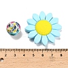23Pcs Sunflower & Round Silicone Focal Beads SIL-L005-01B-4