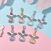 7Pcs 7 Colors Angel Acrylic Pendant Decorations X1-HJEW-JM01736-01-2