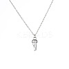 304 Stainless Steel Italian Horn Pendant Necklaces for Women WGAC5B5-03-1