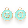 Golden Plated Alloy Enamel Charms ENAM-S118-05G-1