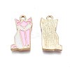 Rack Plating Alloy Enamel Pendants ENAM-S122-93-3