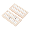 2-Slot Wooden Ring Display Stands ODIS-WH0025-88-2