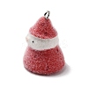 Christmas Flocky Opaque Resin Pendants RESI-F062-04B-2