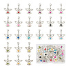 36Pcs 12 Colors Alloy Angel Pendant Decorations FIND-TA0001-92-1