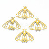 PVD Vacuum Plating 201 Stainless Steel Filigree Pendants LS-STAS-S118-009G-NF-1
