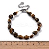 Natural Tiger Eye Beaded Bracelets for Women G-P563-07P-19-5