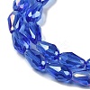 Transparent Electroplate Glass Beads Strands EGLA-T6mm-B11-3