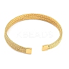 304 Stainless Steel Wire Mesh Cuff Bangles for Women BJEW-D022-01B-G-3